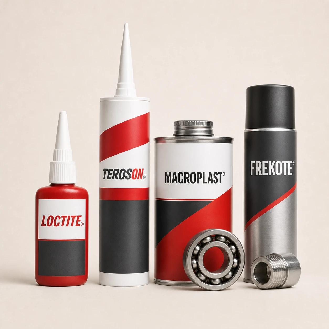 Промышленные материалы LOCTITE, TEROSON, MACROPLAST и FREKOTE для обслуживания оборудования